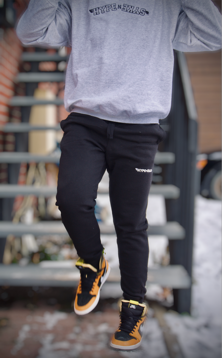 Hype black joggers best sale