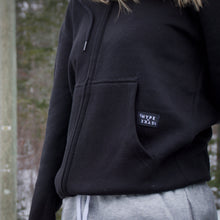 Load image into Gallery viewer, Zipitup Black Hoodie
