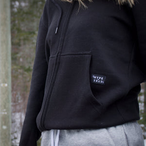 Zipitup Black Hoodie